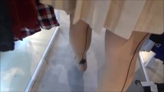 Stefani stivali in calza con cucitura ffs in gabbia per lo shopping