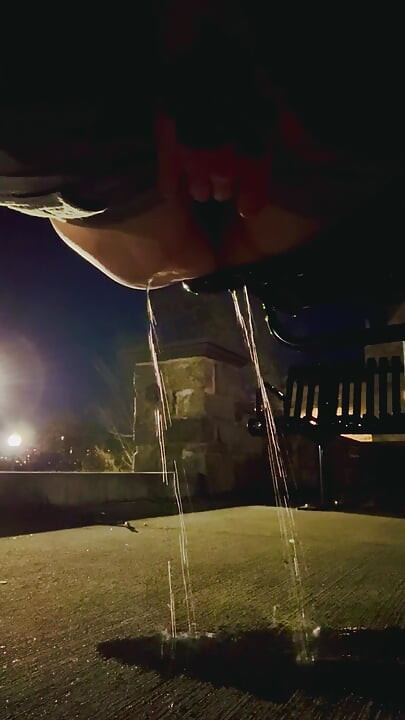Pissing in a busy public area