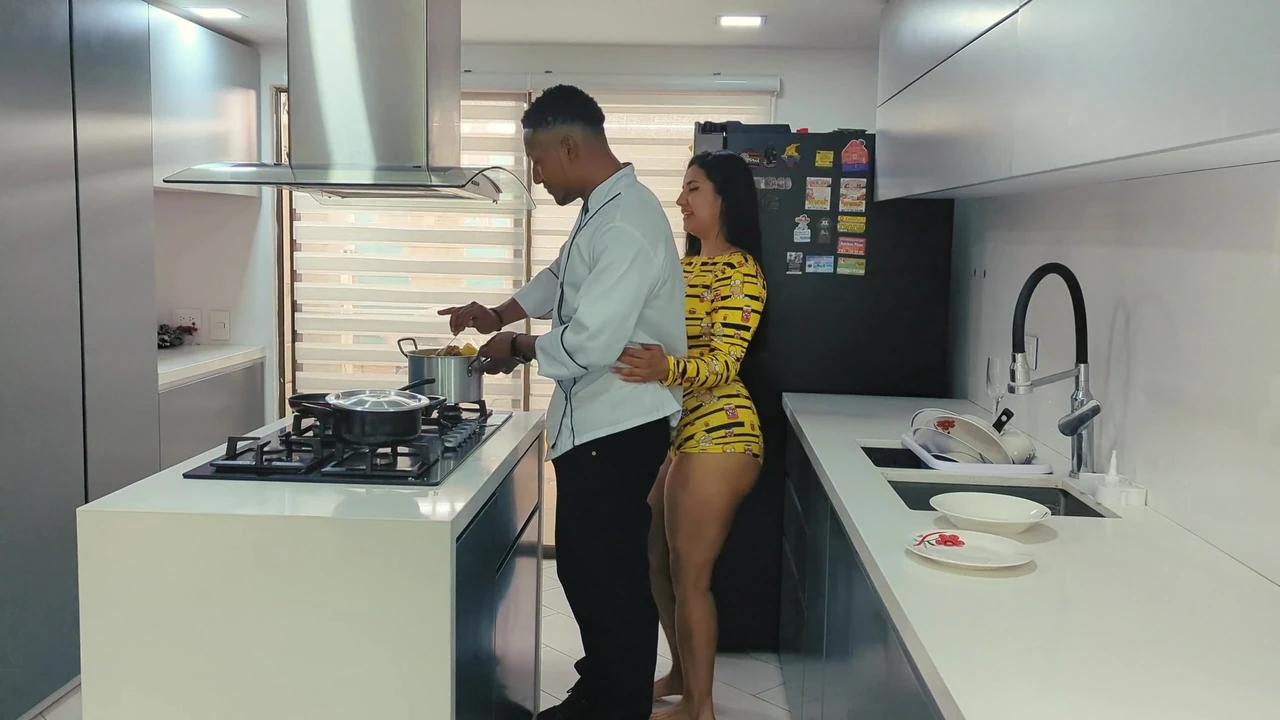 Natacha gets very excited with men in uniform