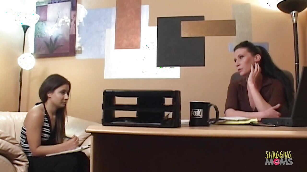 Milf shows a shy budding lesbian how to please her body with a woman