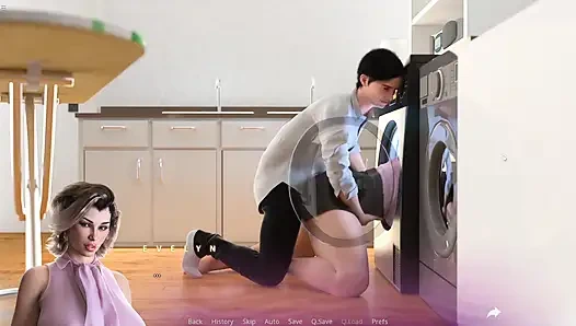 Stepmom Huge Ass Make My Cock Cum While She Stucks In Washine Machine