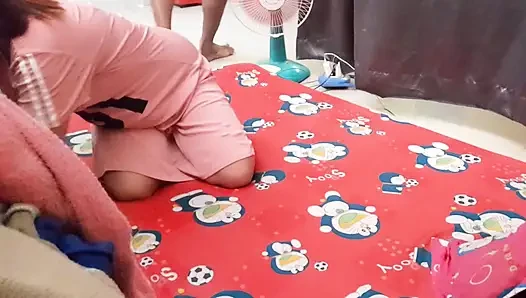 Lucky Hot Skinny man secretly has sex with INDO widowed neighbor when her stepson not at home Pt01