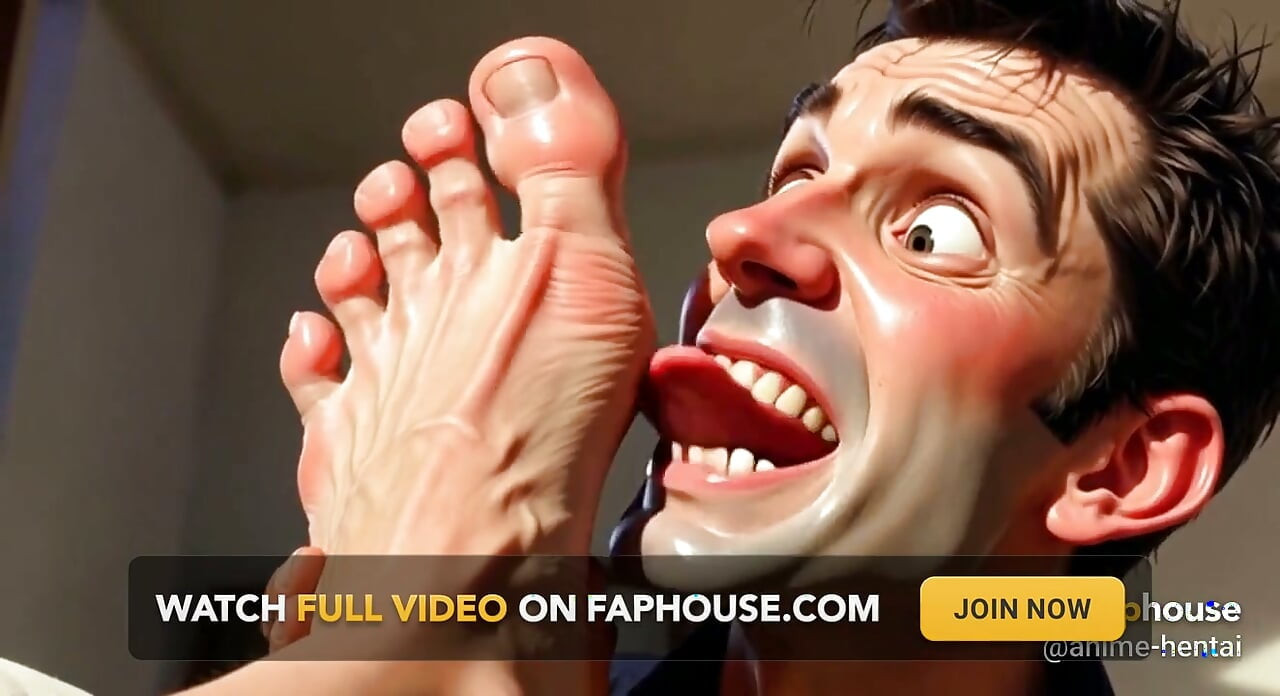 Submissive Foot Slave Licking Big Feet