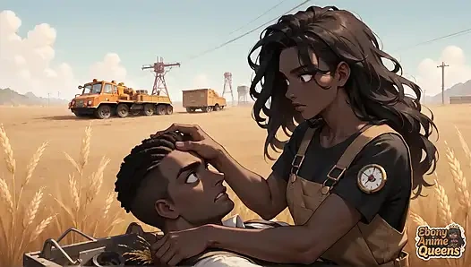 Ebenholz-sirene, weizenfeld-versuchung - bestes ebenholz xXX!