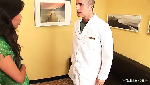 A slender Asian individual sought medical attention and then engaged in sexual intercourse with him