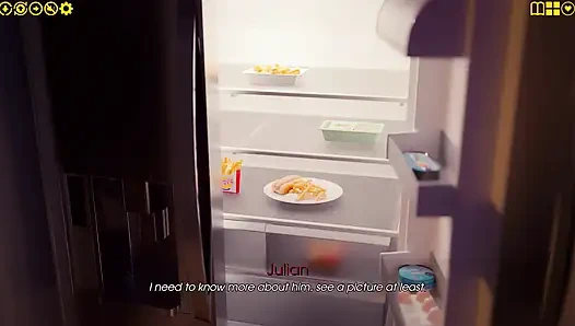 My Pleasure 10: Julian Watches Julia Finger Pussy Moaning His Name Kitchen Boobs