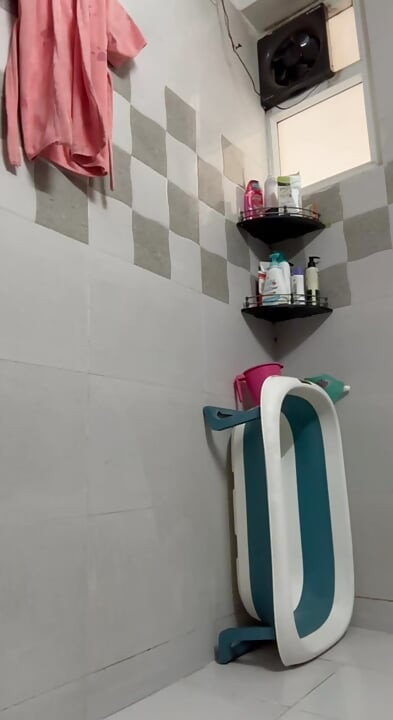 Indian Mom Shower Striptease