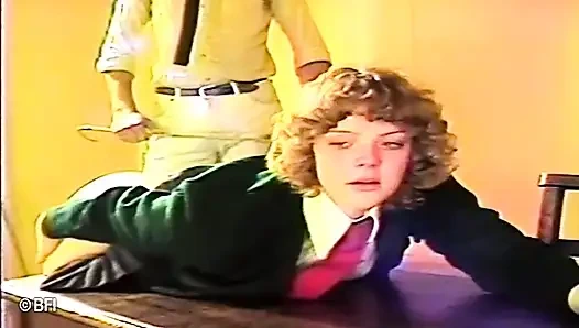 Poor teen hottie gets ass spanked on class