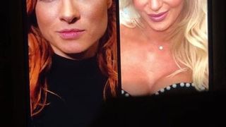 Wwe Becky Lynch и Charlotte Flair, двойной трибьют со спермой