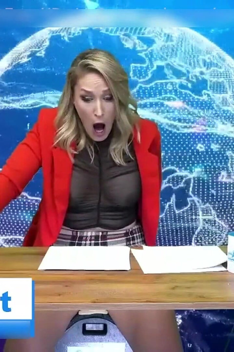 Hot MILF News Anchor Reads the News While Riding a Sybian