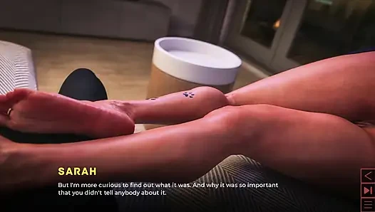Yapay orta yaşlı seksi kadın odasında ayaklarıyla mastürbasyon yapıyor