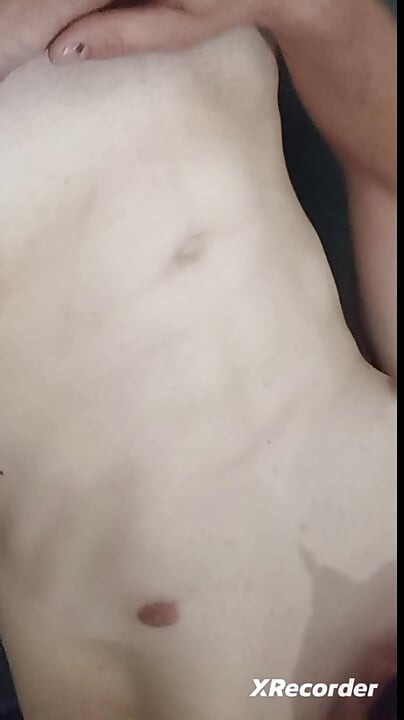 Teen cock massaging at night