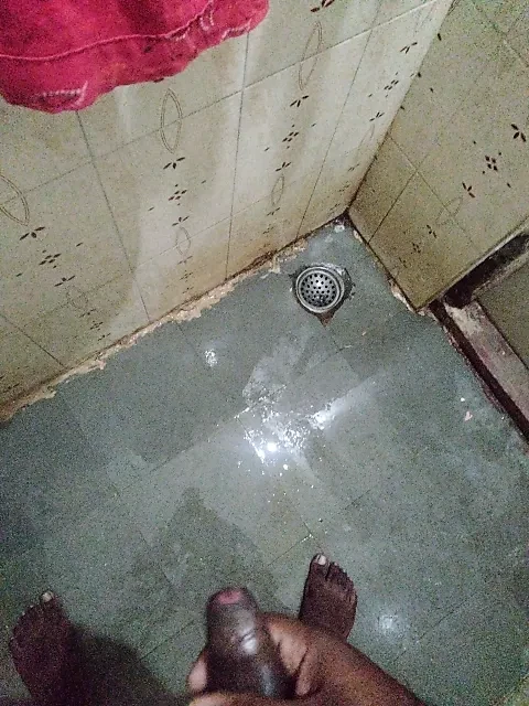 Indian Telugu Boy Mastrubating in Bathroom Black Cock
