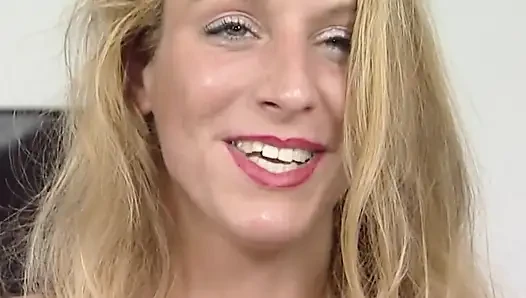 Horny Blonde MILF Fingers Wet Pussy to Shaking Orgasm