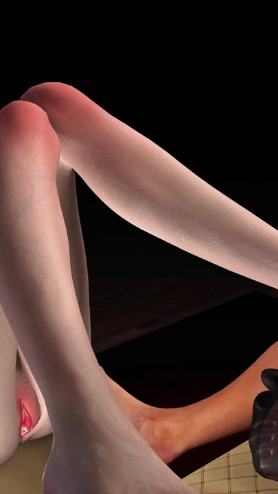3D Threesome Sex Footjob Sex with Two Horny Slut Babe