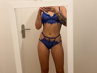 Sexy lingerie blu