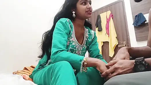 Hintli çift romantik rol yapma - eski erkek arkadaş eski kız arkadaş otel gecesi