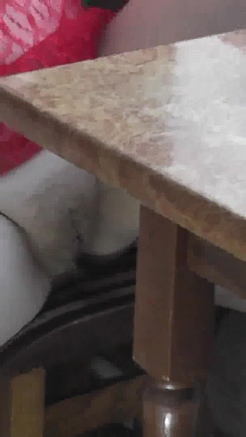 MILF blonde in kitchen drinks wine and sweet coffee, stimulates natural tits, masturbates wet pussy strong orgasm Squirt | Clip 2