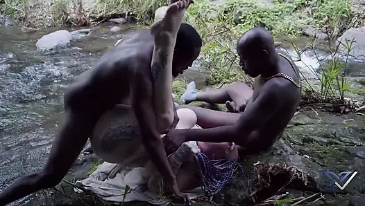 Tourist Get Dick Down by 2 Black Cock