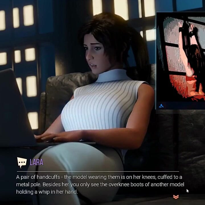 Croft Adventures Game Hentai Parody Ep.8 Kejutan Pustakawan Untuk Melakukan BDSM Online!