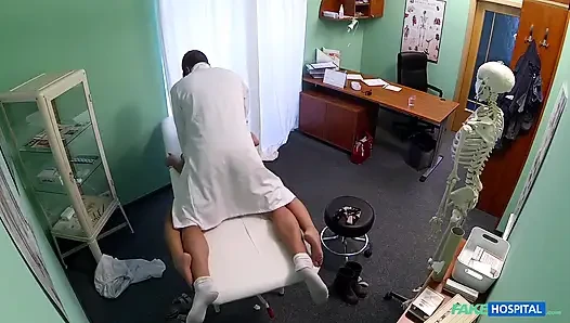 Cute Young Blonde Still Dizzy After Doctor Cums in Her