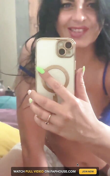 Blue Lace Mirror Tease with My Squirt-stained Mirror