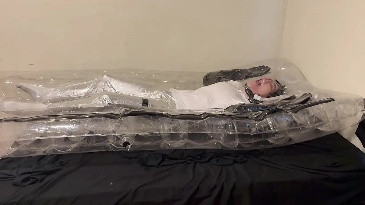 Nov 3 2025 - Vacbed time in my swimcap and silver pants