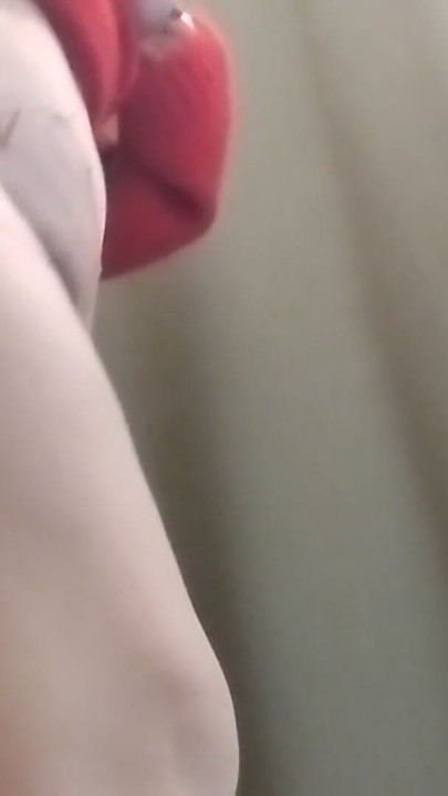 Sexy mom tries on pantyhose. Sexy brunette tries on clothes in fitting room. | Clip 1