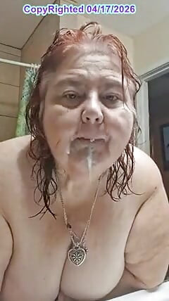 After a Hot Sshower Nurse Vicki Dries off and Does Some Other Grooming