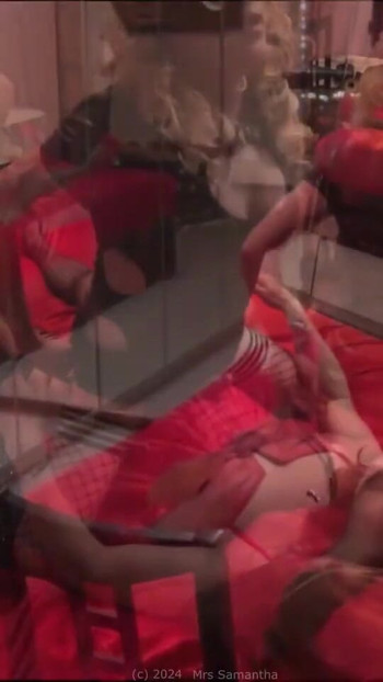 Memorable moment from "Mirjam fucked by Mrs Samantha after a hot 69 session"