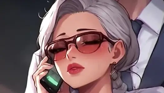 Waifu Mature Secretary POV – Office Phone Call Close-Up Boob Teasing  Undressing