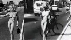 Madonna nackt auf der Straße