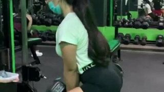 Big ass in gym