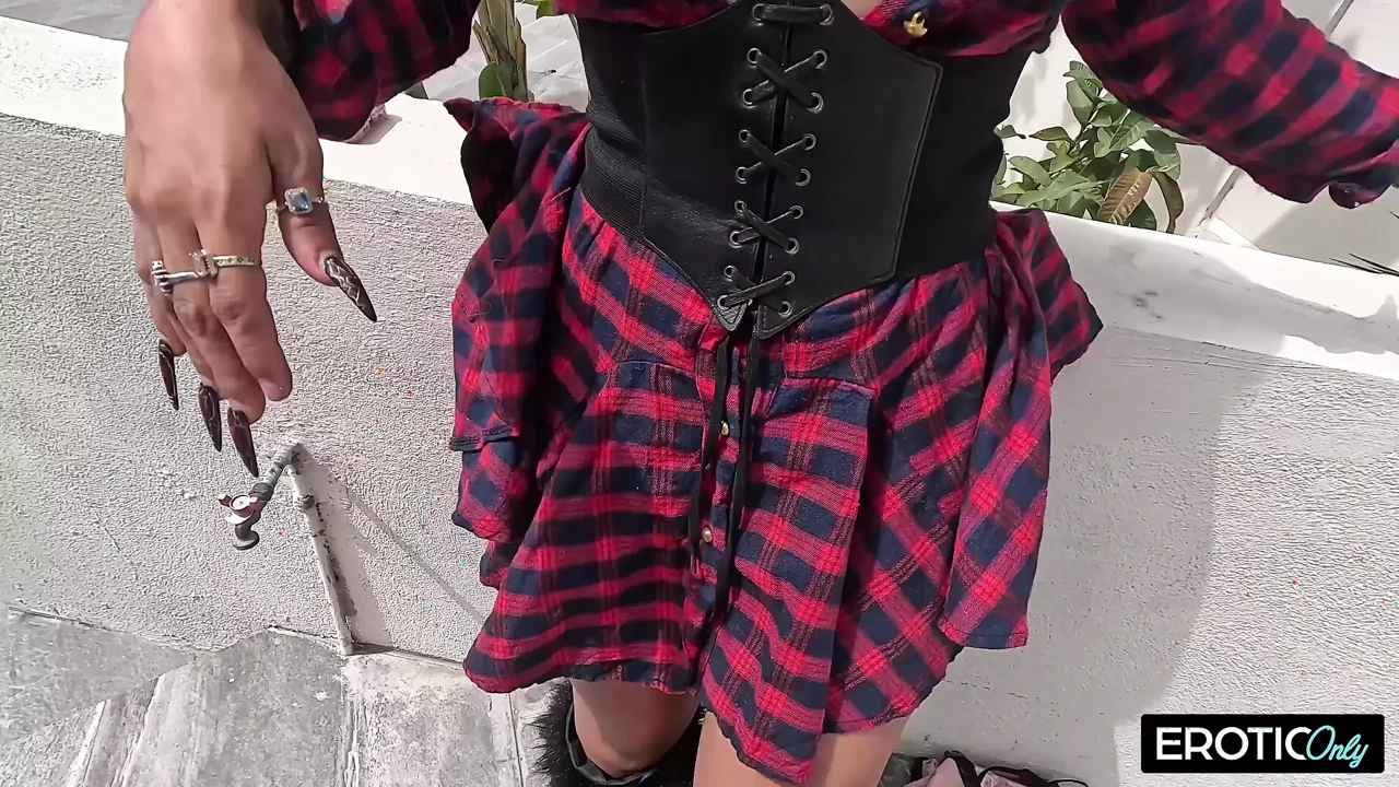 Tattooed Babe with Red Hair Rides Hard Outdoors on Older Guy in Wild Fetish Fuck Scene