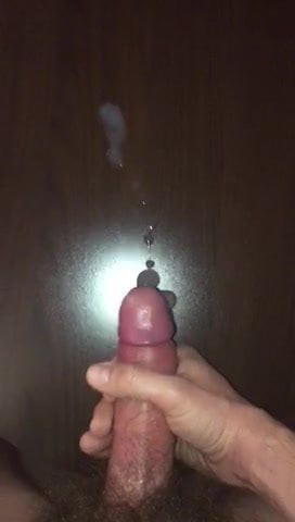 A huge cum on the table