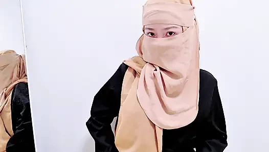 POV: Watch Your Hijabi Girl Tease in a Black Abaya