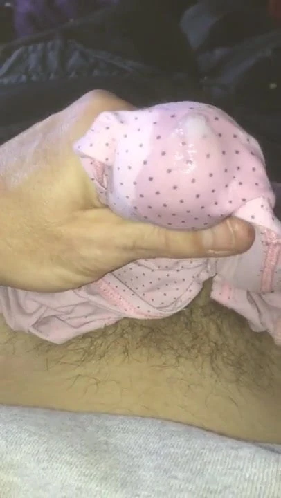 Polka dot panties cum
