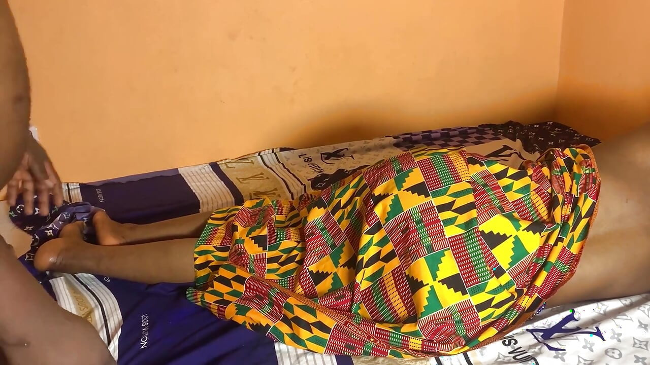Stepsister on My Bed Wearing Only Panties (african Homemade)