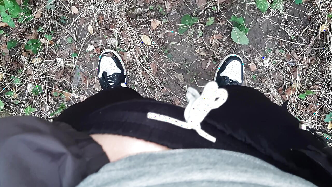 Risky lesbian masturbation in the forest