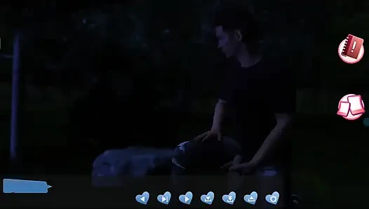 Membantu cewek-cewek hot #4 - johanne bangun diikat di pohon dan sebagainya... Sepong kontol cowok itu... Belle dan Stacy saling bermain.