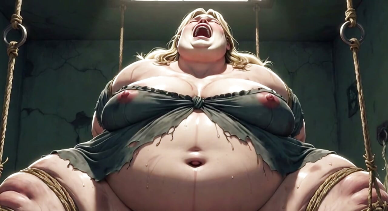 Pregnant BBW Slave in Rope Bondage - Desperate for Creampie Gangbang