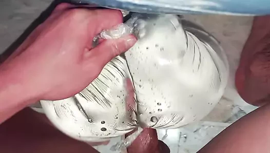 Horny Solo Boy Fills Himself with a Toy🍑