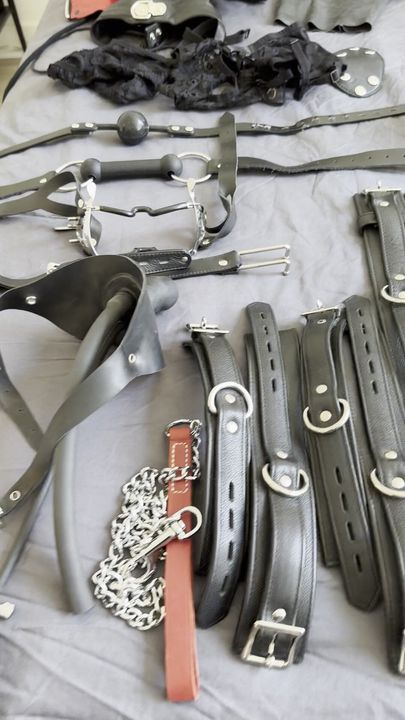 Just a small sample of our kink collection, including some restraints and other fun stuff. Post a comment if you want to see it