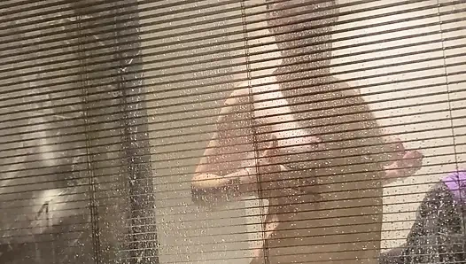 Invisible Cam in the Hotel Bathroom, Watch on the Pregnant Redhead Woman in the Hotel Bathroom with Window