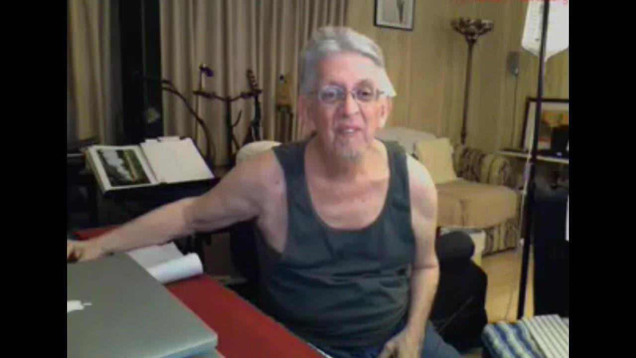 grandpa cum on webcam