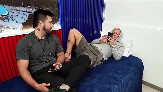 My Stepson's Horny Friend Is Caught Masturbating and I Give Him a Hand