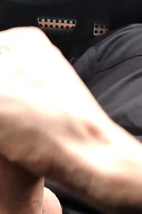 Jerking off My Big Fat Cock in the Car, Until I Came in the Parking Lot