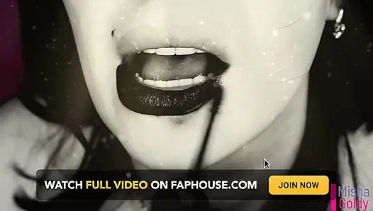 Mesmerizing triple lipstease  with JOI