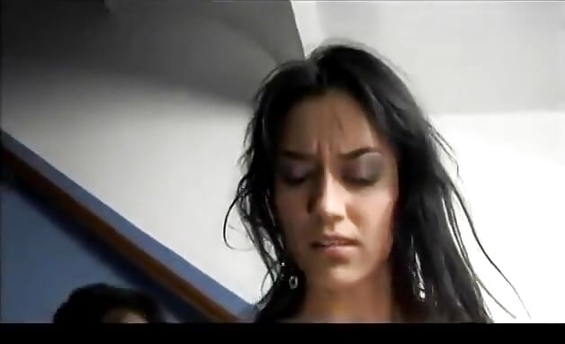 Bad girl with tats and leather skirt gets her pussy rammed in a garage