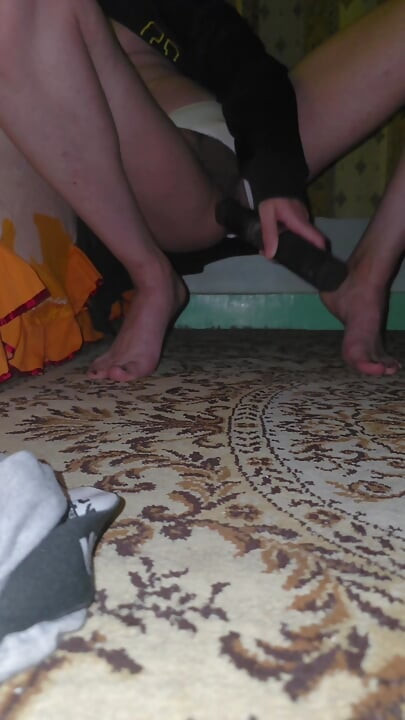cute femboy Plays With Her Big Ass And Tits